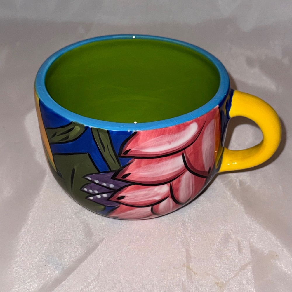 Starbucks 2006 PeFi Costa Rica 18 oz Tropical Floral Oversized Coffee Mug